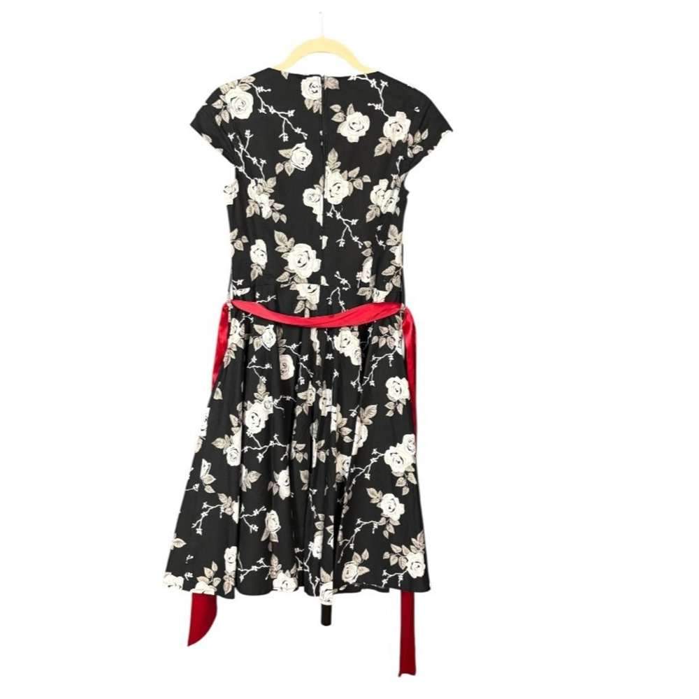 Hell Bunny Vixen Dress Size Small Short Sleeve Floral Pinup Whimsygoth Retro - Picture 6 of 11